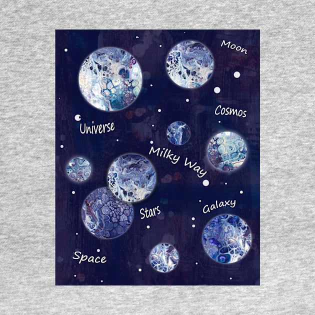 Blue cosmos Milky Way with text by kittyvdheuvel